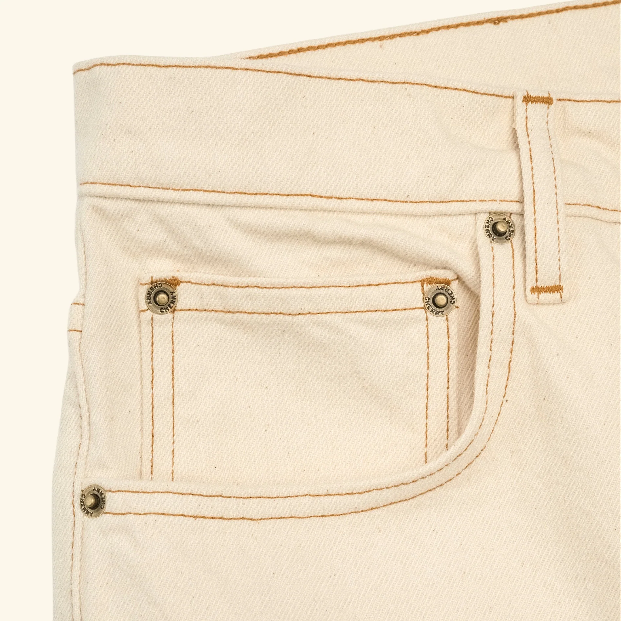 5 Pocket Twill Jorts (Ecru) - Image 4