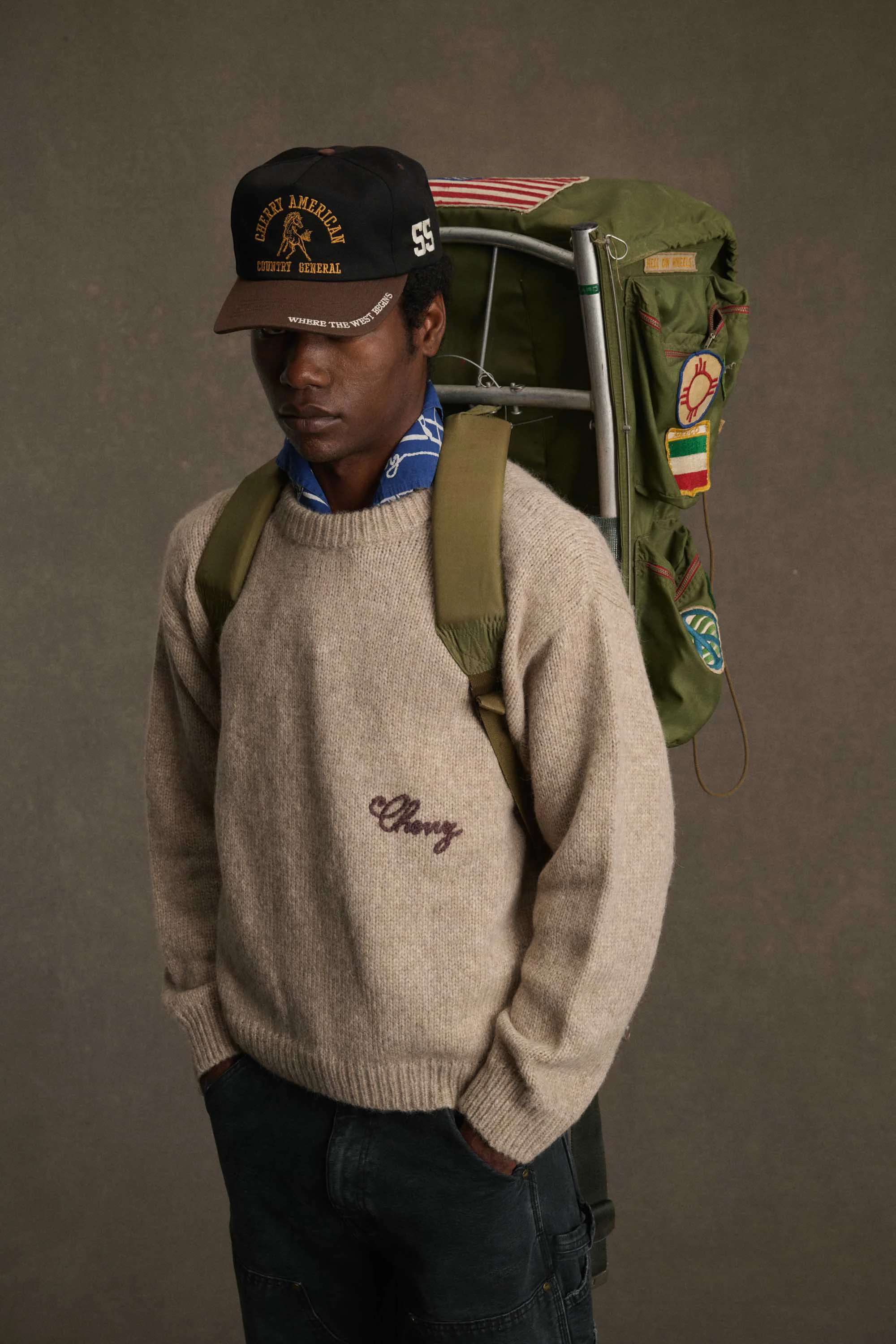 American Classic Knit Crew (Oatmeal) - Image 2