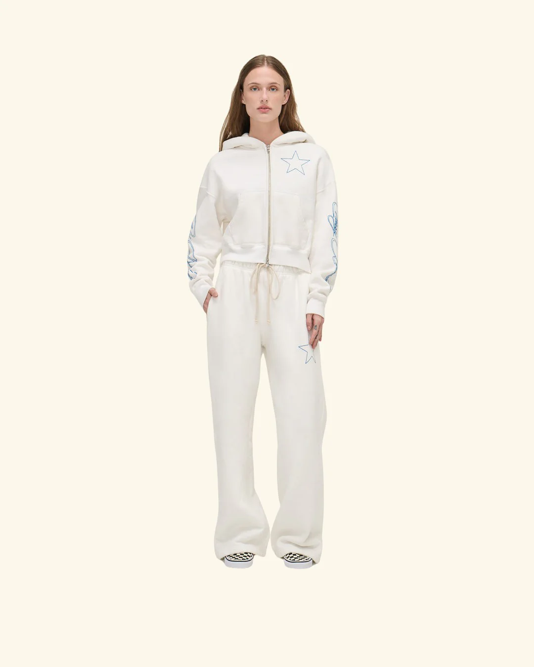 American Star Women's Sweatpants (Vintage White) - Image 4