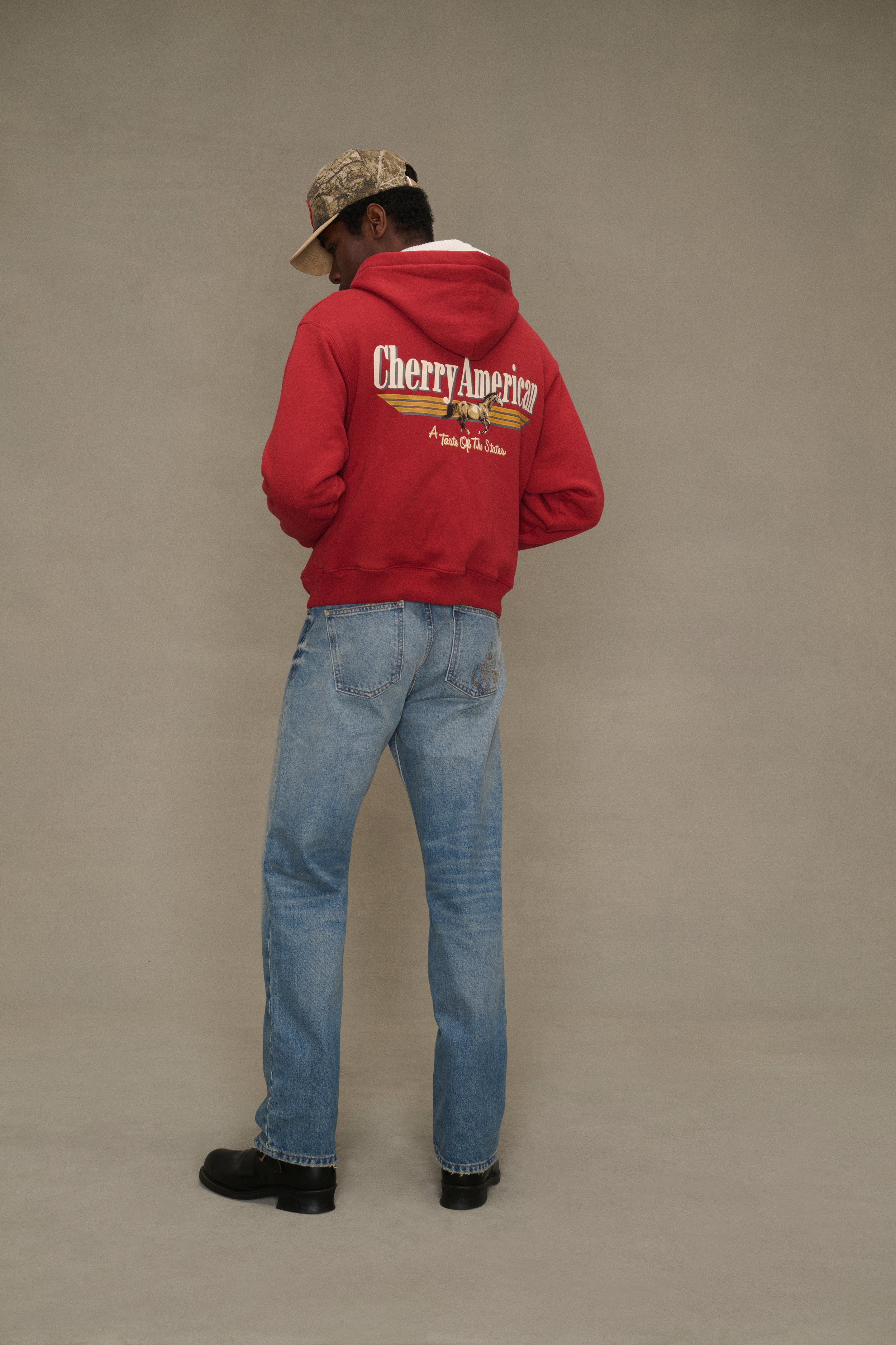 Thermal Zip Up Hoodie (Sun Faded Red) - Image 4