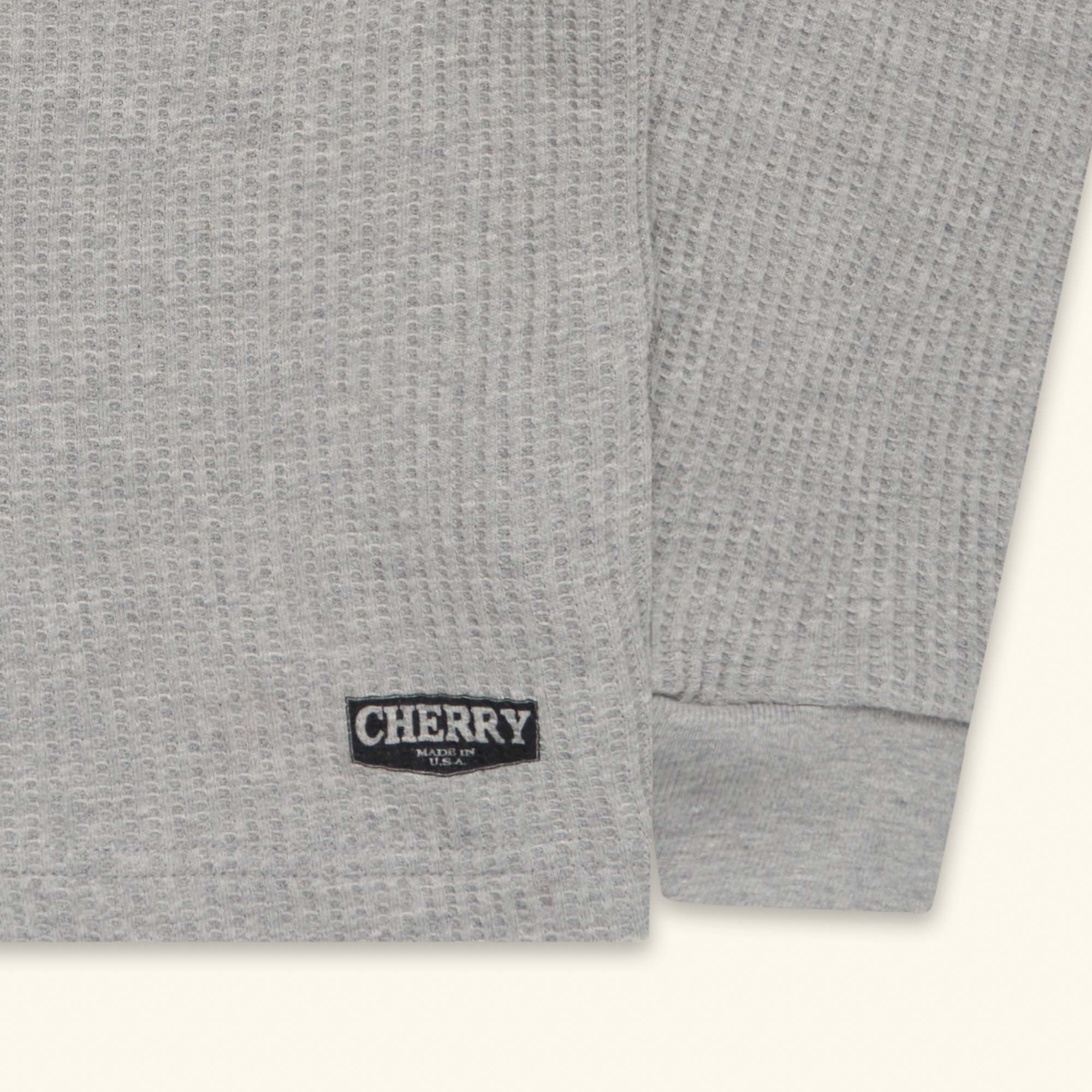 Chevron Classic Henley Thermal (Heather Grey) - Image 4