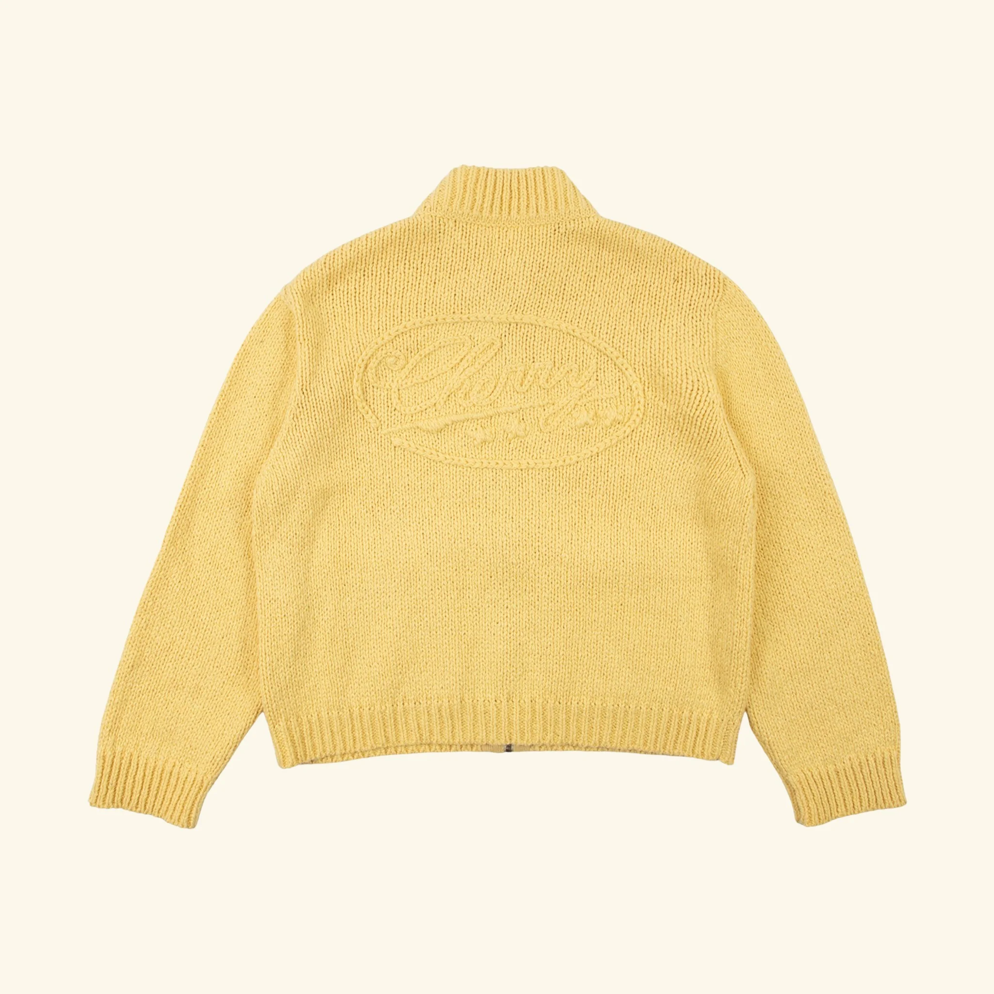 Cotton Knit Zip Jacket (Butter) - Image 2