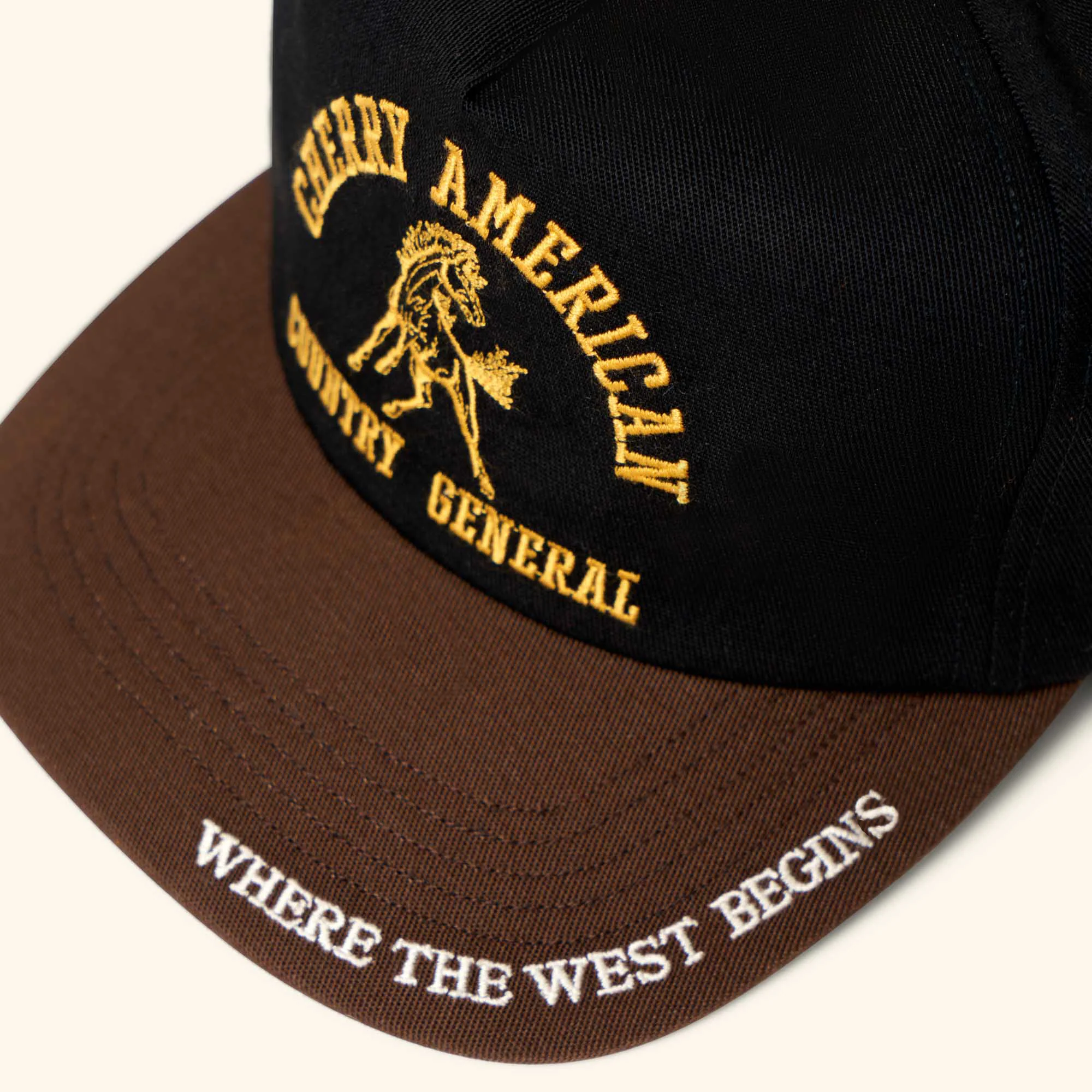 Country General 5 Panel Hat (Black) - Image 3
