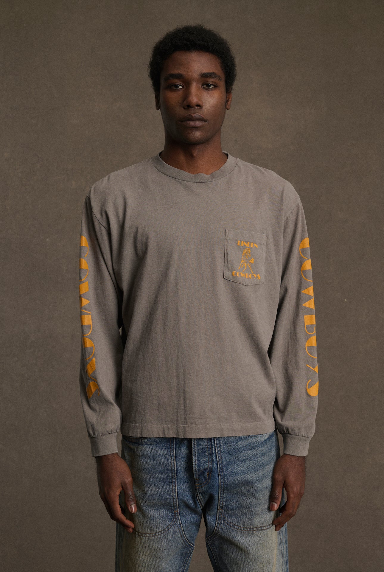 Cowboys Longsleeve Pocket T-Shirt (Steel) - Image 2