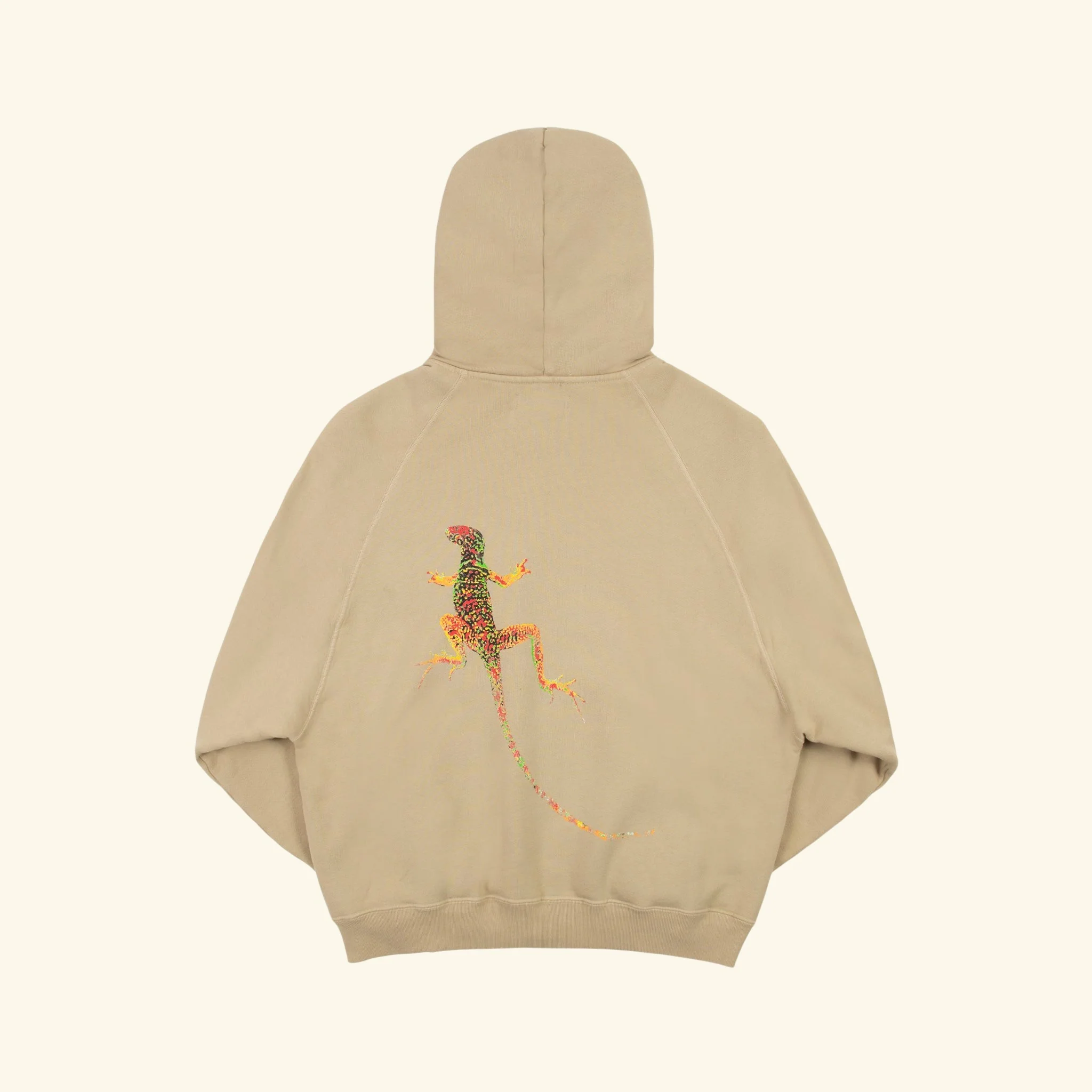 Desert Gecko Zip Up Hoodie (Sand) - Image 2