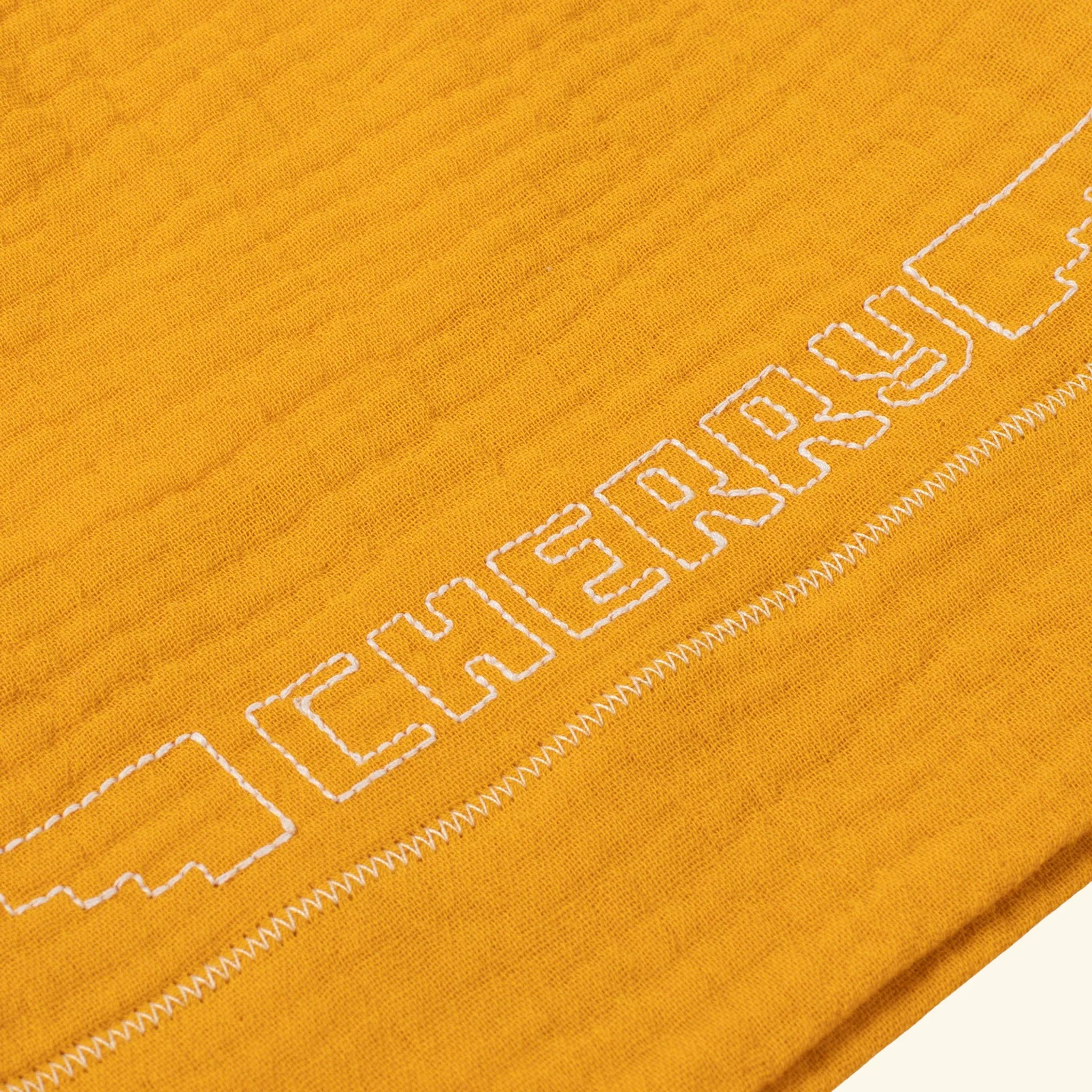 Embroidered Vacation Shorts (Gold) - Image 5