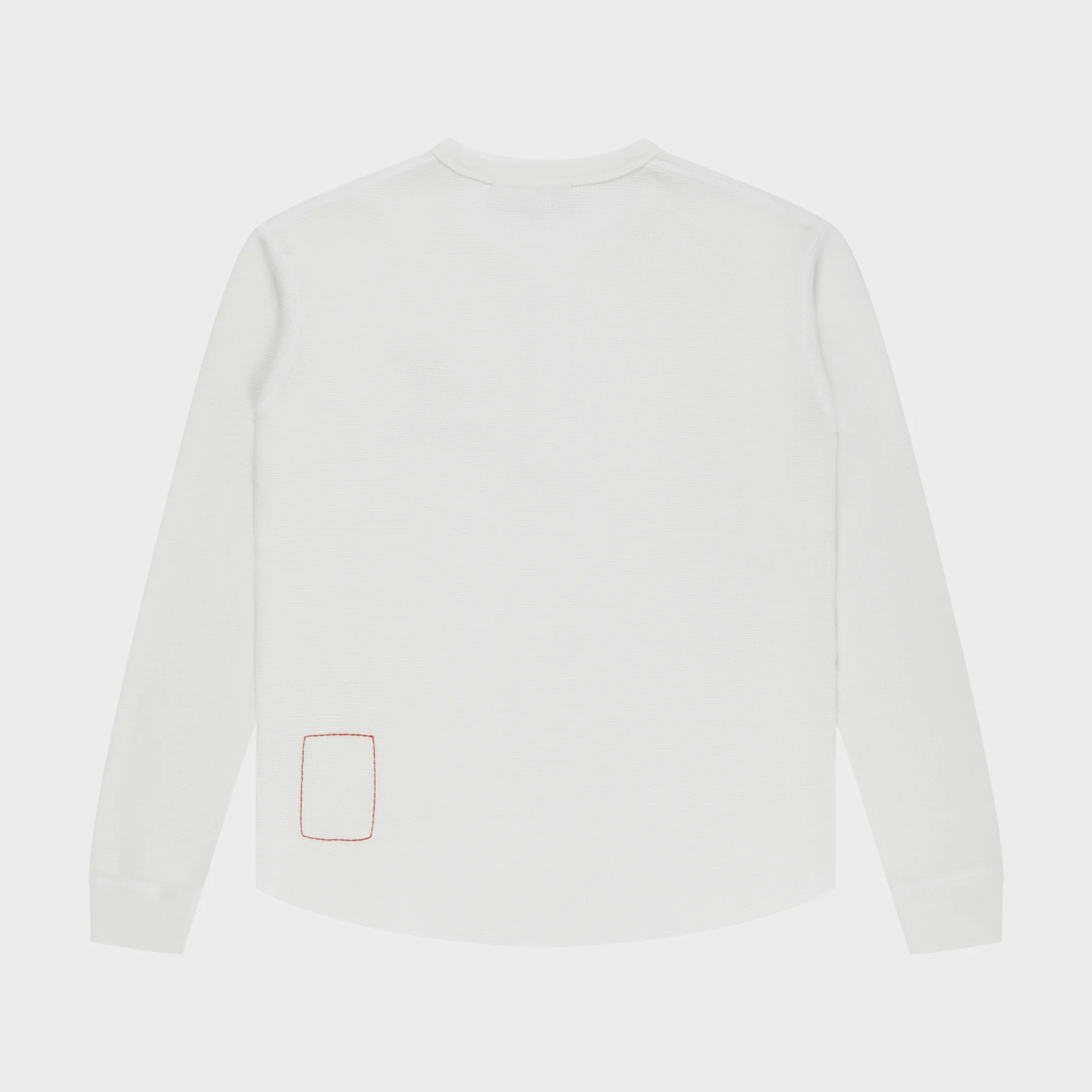 Men's Henley Thermal L/S T-Shirt (White) - Image 2