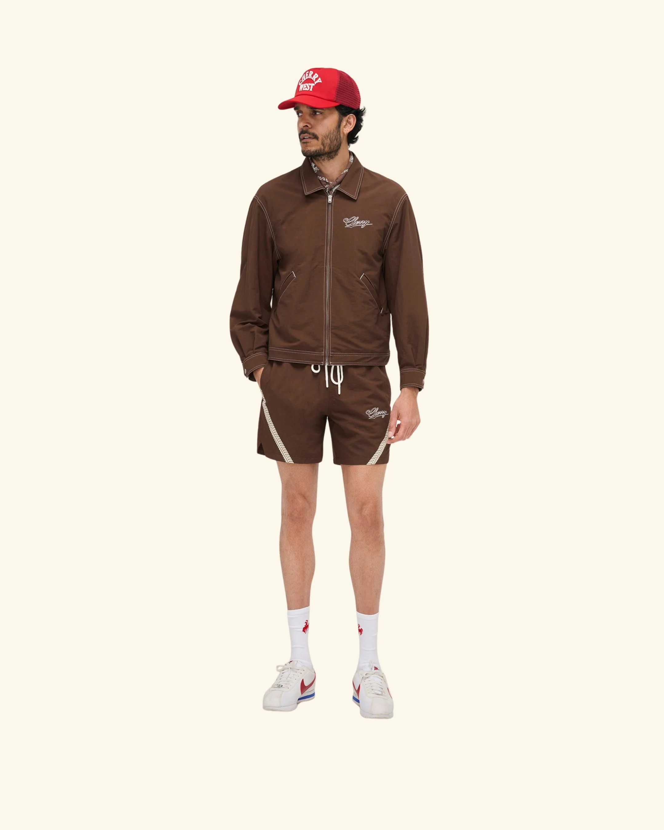 Nylon Running Jacket (Brown) - Image 9