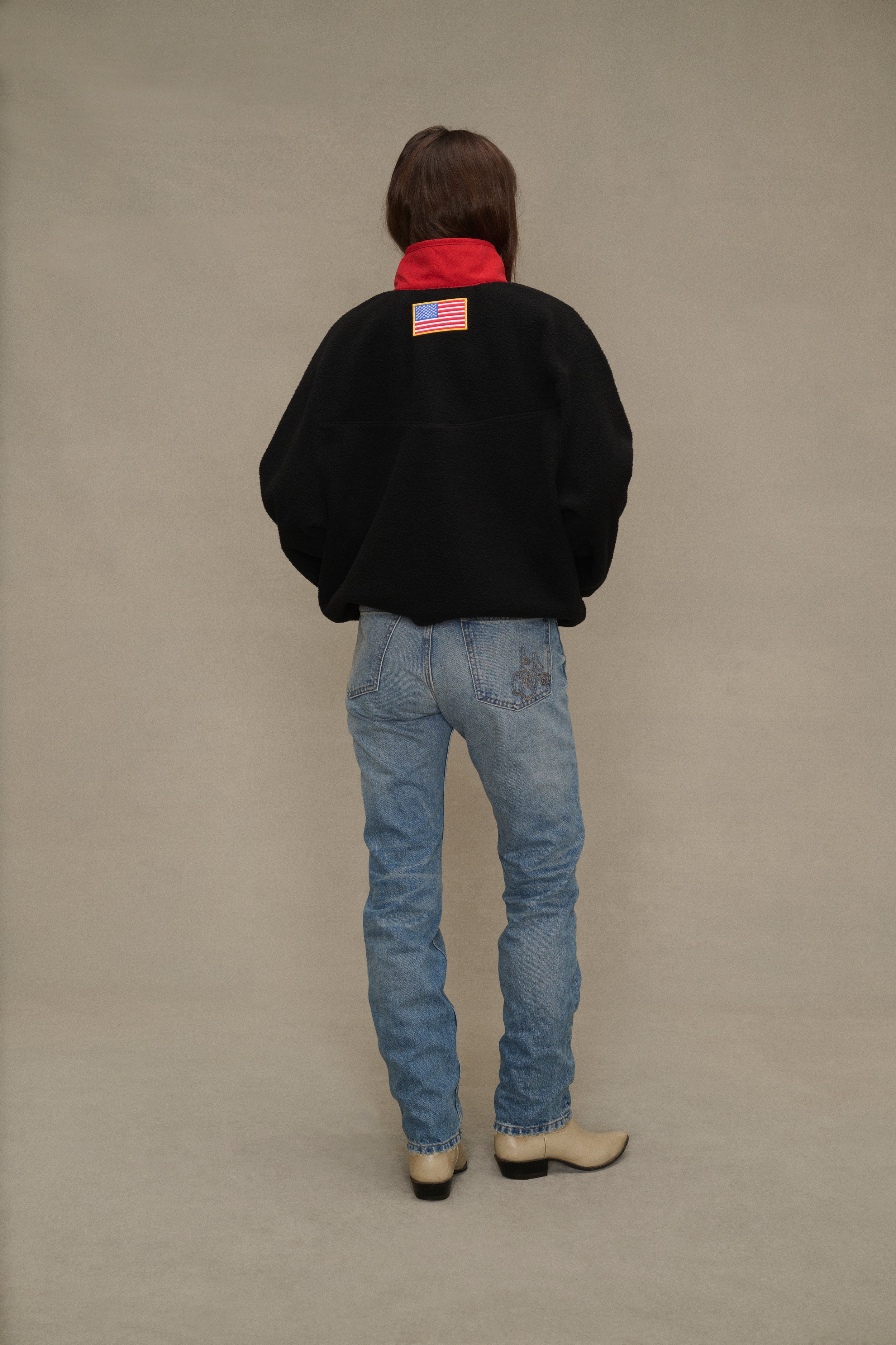 Racing Half Zip Fleece (Black/Red) - Image 4