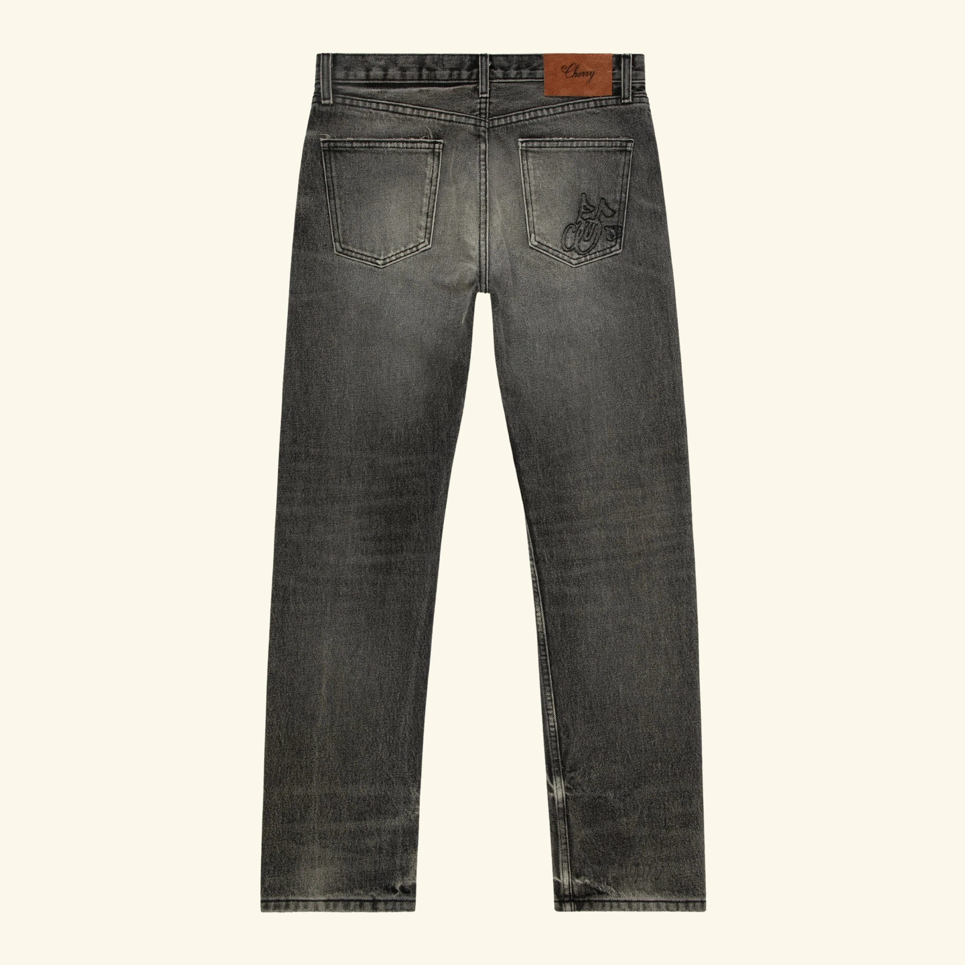 Straight 5 Pocket Denim (Grey) - Image 2