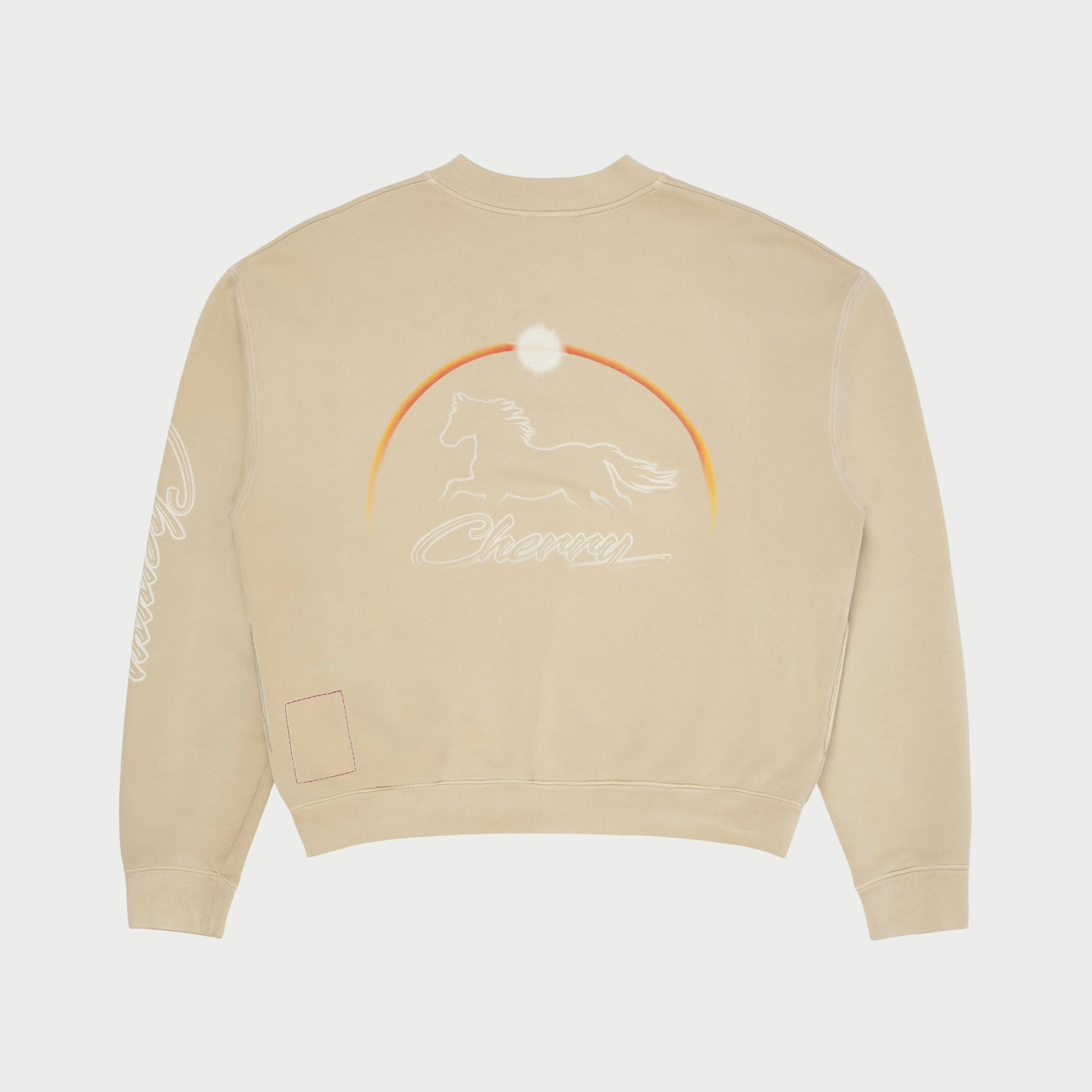 Stardust Henley Crewneck (Beige) - Image 2
