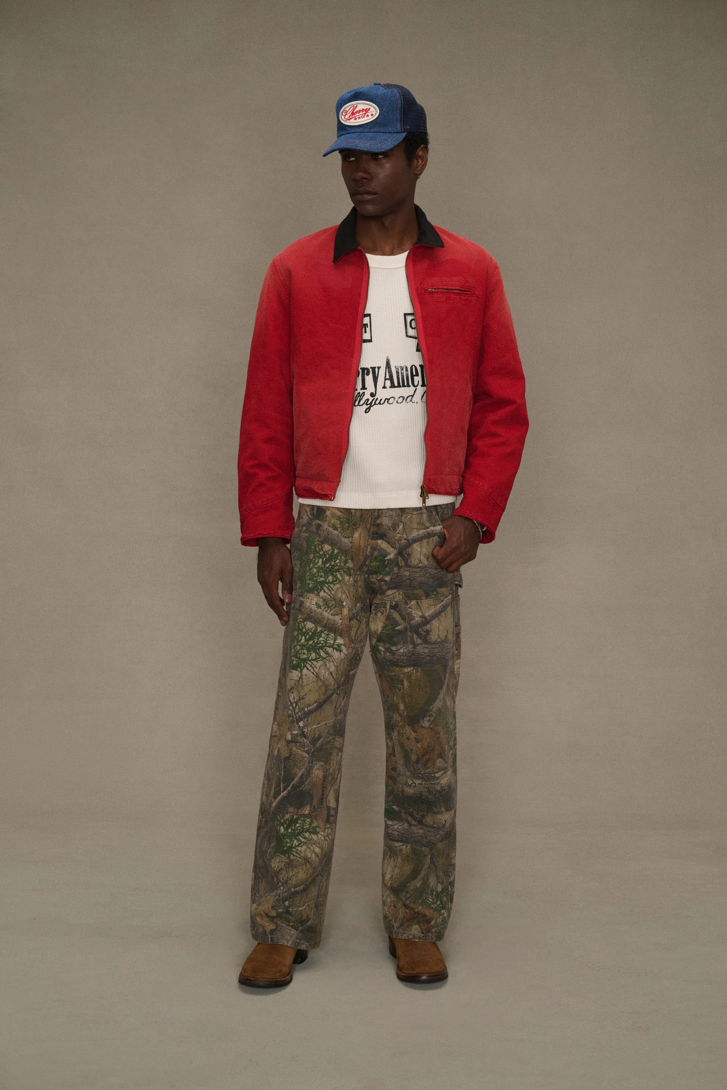 Sun Faded Work Jacket (Red) - Image 3