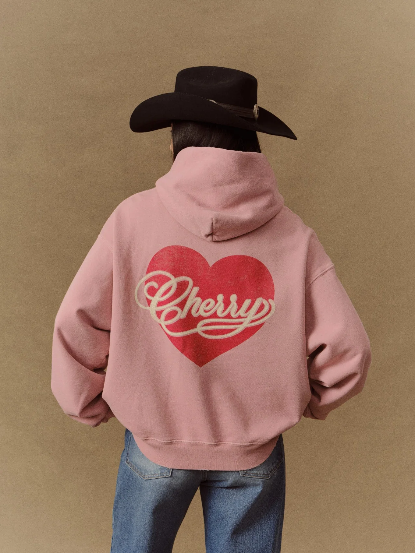 Valentine's Distressed Hoodie (Dusty Pink) - Image 2