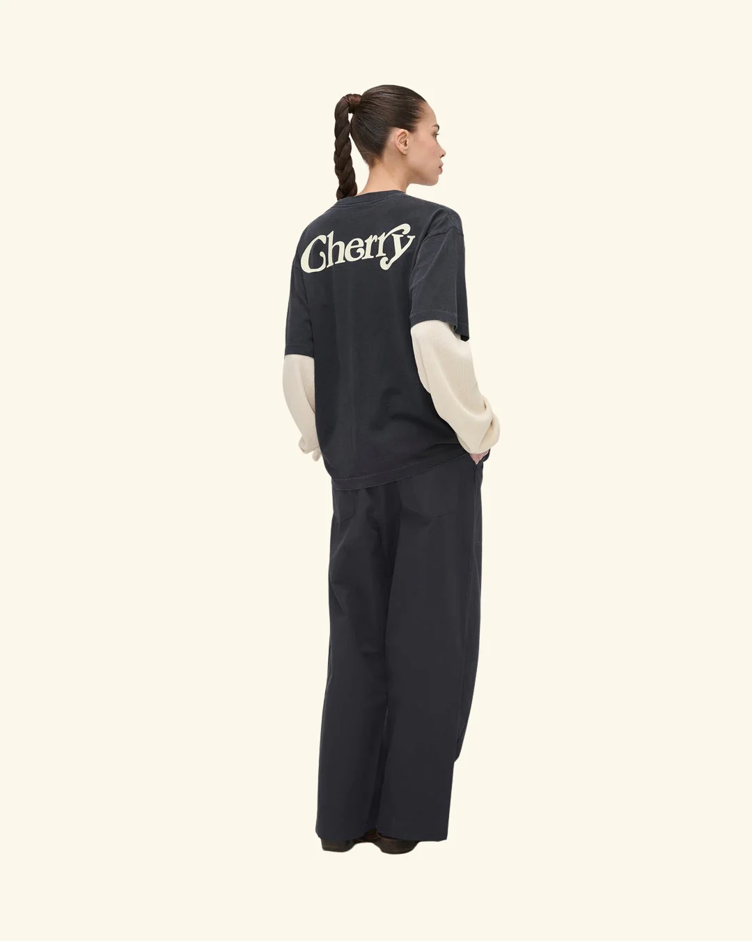 Cherry x GDC Boxy Pocket Thermal L/S (Black) - Image 5