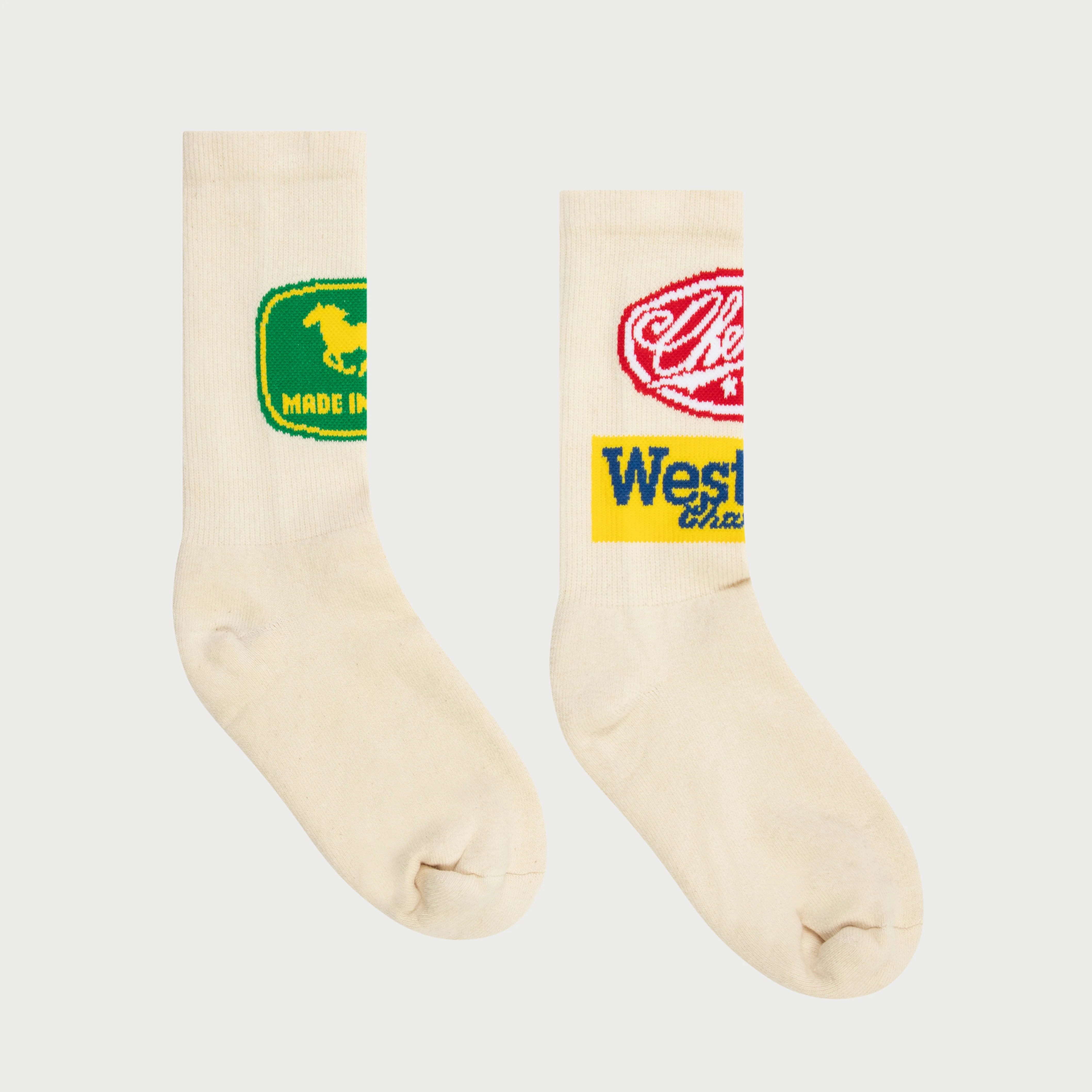 Western Athletic Socks (Cream) - Image 2