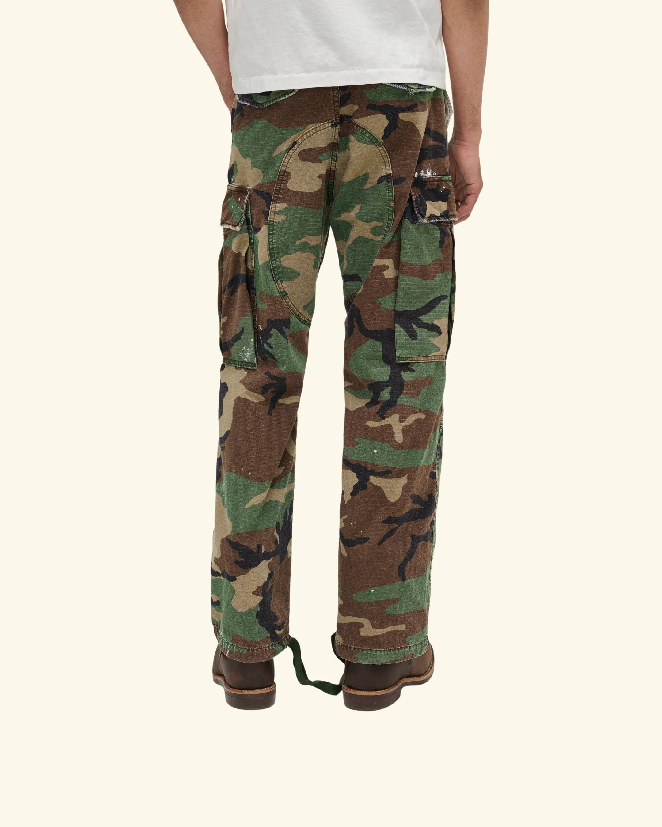 Wide Leg Cargo Pants (Vintage Camo) - Image 3