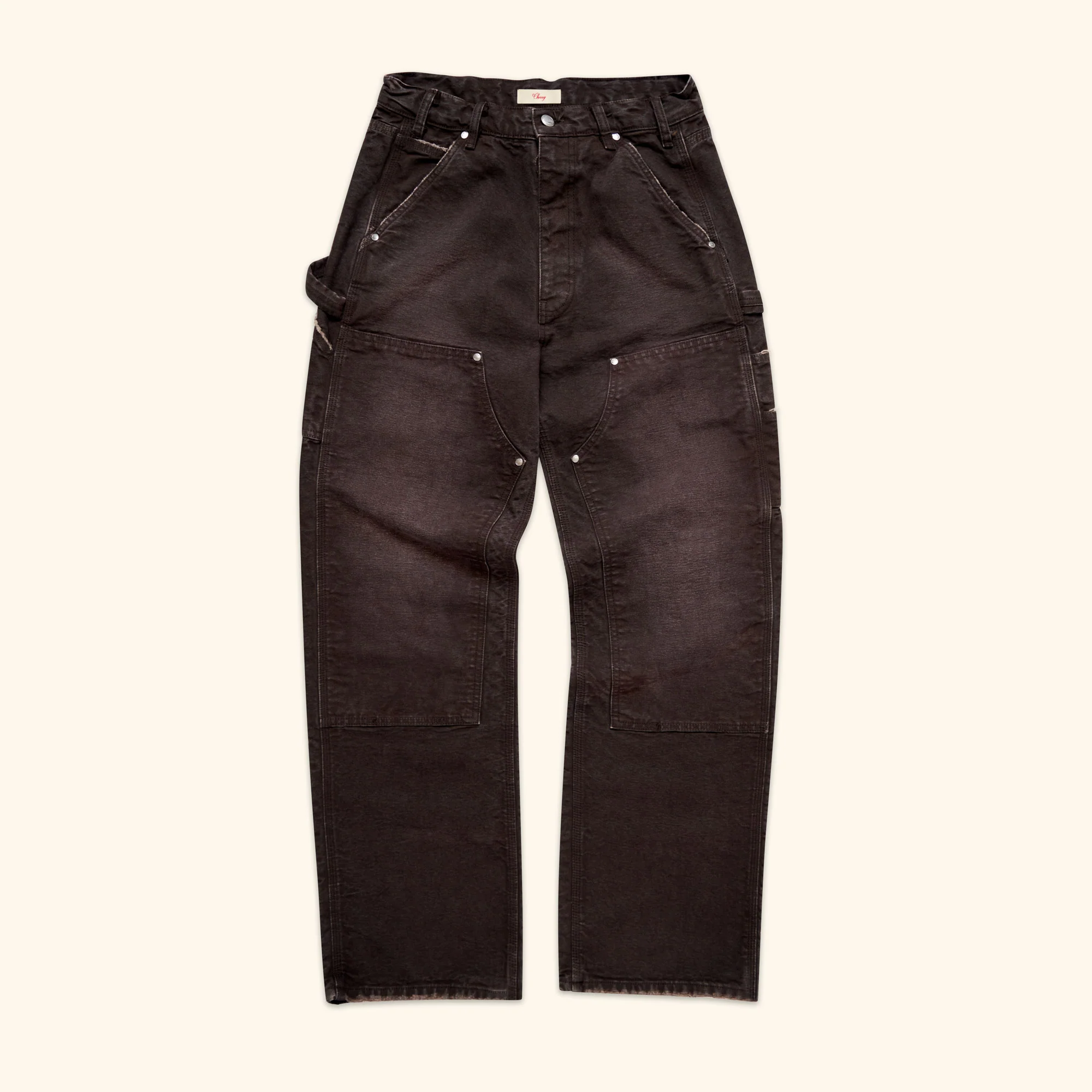 Wide Leg Double Knee (Brown)